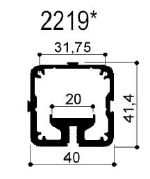 Code Kunst. FM2219: Aluminium-Kühlkörper in Stangenform