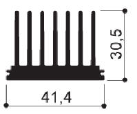 Code Kunst. FM2266: Aluminium-Kühlkörper in Stangenform