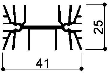 Code Kunst. FM403: Aluminium-Kühlkörper in Stangenform 