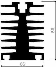 Code Kunst. FM410: Aluminium-Kühlkörper in Stangenform