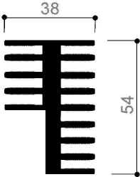 Code Kunst. FM442: Aluminium-Kühlkörper in Stangenform