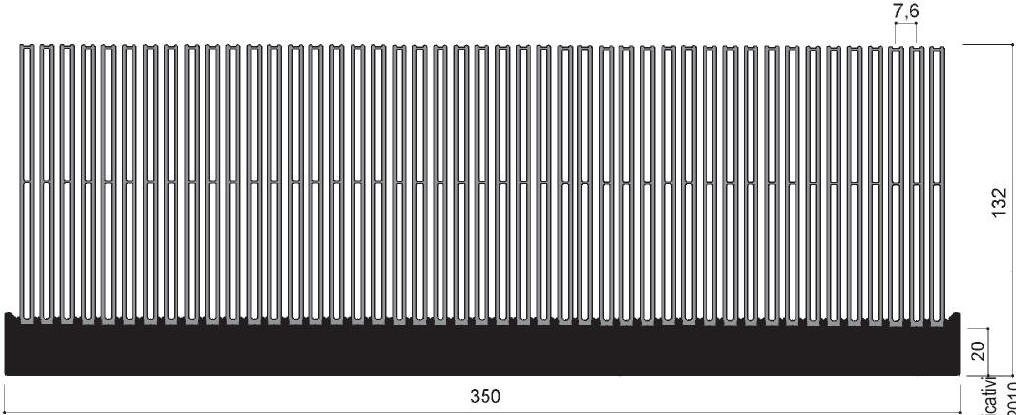 Code Kunst. FM466: Aluminium-Kühlkörper in Stäben