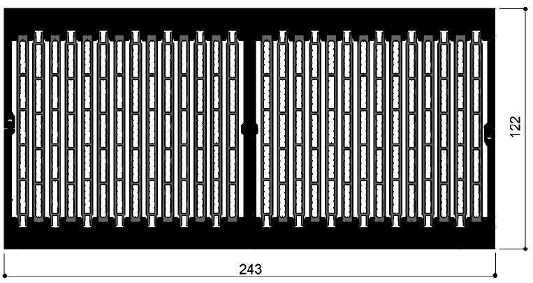 Code Kunst. FM487: Aluminium-Kühlkörper in Stangenform