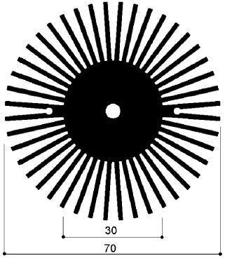 Code Kunst. FM508: Aluminium-Kühlkörper in Stäben