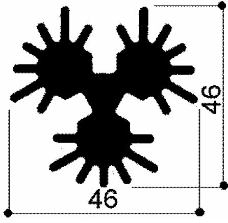 Code Kunst. FM545: Aluminium-Kühlkörper in Stangenform