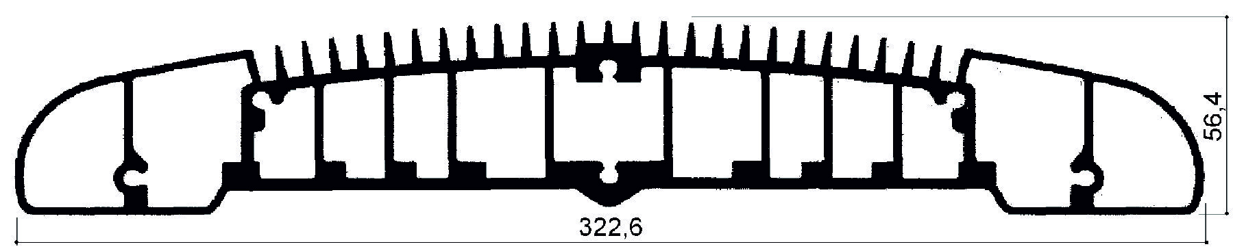 Code Kunst. FM646: Aluminium-Kühlkörper in Stangenform