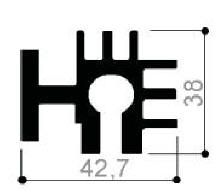 Code Kunst. FM953: Aluminium-Kühlkörper in Stangenform