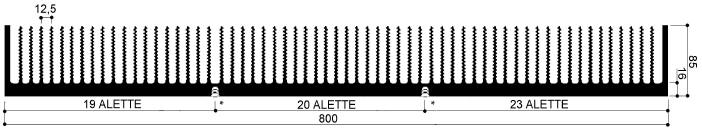 Code Kunst. FM989: Aluminium-Kühlkörper in Stäben