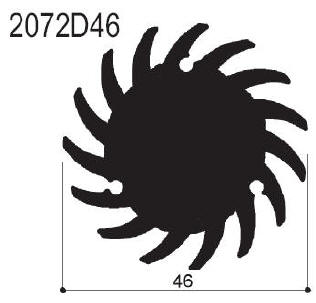 code art. FM2072D46 : Dissipateurs thermiques en aluminium en barres