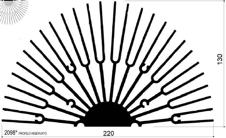 code art. FM2098 : Dissipateurs thermiques en aluminium en barres