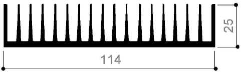 code art. FM2115 : dissipateurs thermiques en aluminium dans les barres
