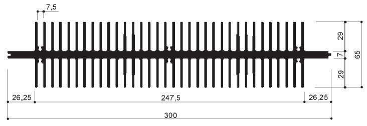 code art. FM2249 : Dissipateurs thermiques en aluminium en barres