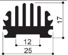 code art. FM2265 : Dissipateurs thermiques en aluminium en barres