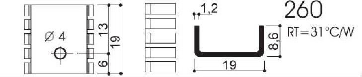 Dissipateurs thermiques en aluminium pour composants TO-220