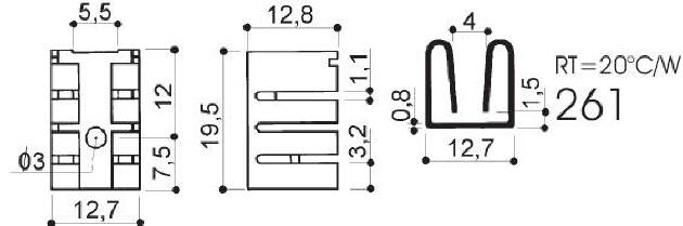 Dissipateurs thermiques en aluminium pour composants TO-220