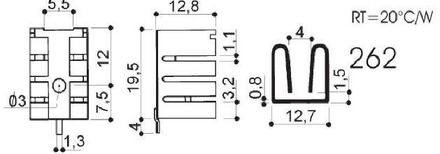 Dissipateurs thermiques en aluminium pour composants TO-220