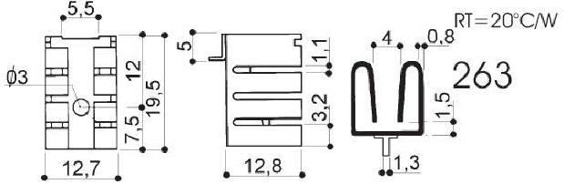 Dissipateurs thermiques en aluminium pour composants TO-220