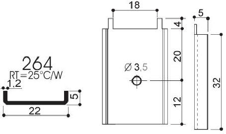 Dissipateurs thermiques en aluminium pour composants TO-220