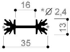 code art. FM404 : Dissipateurs thermiques en aluminium en barres