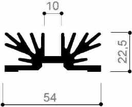 code art. FM405 : Dissipateurs thermiques en aluminium en barres