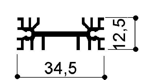 code art. FM406 : Dissipateurs thermiques en aluminium en barres