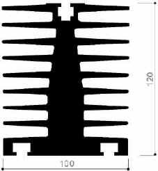 code art. FM411 : Dissipateurs thermiques en aluminium en barres