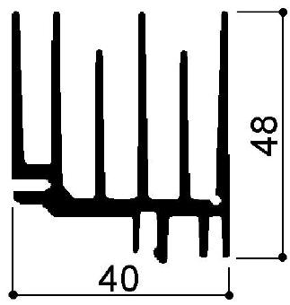 code art. FM412 : Dissipateurs thermiques en aluminium en barres