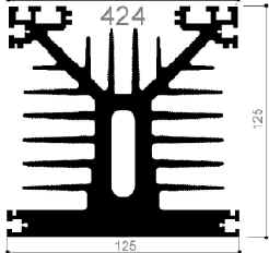 code art. FM424 : Dissipateurs thermiques en aluminium en barres