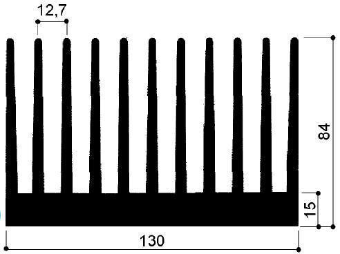 code art. FM430 : Dissipateurs thermiques en aluminium en barres