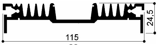 code art. FM440 : Dissipateurs thermiques en aluminium en barres