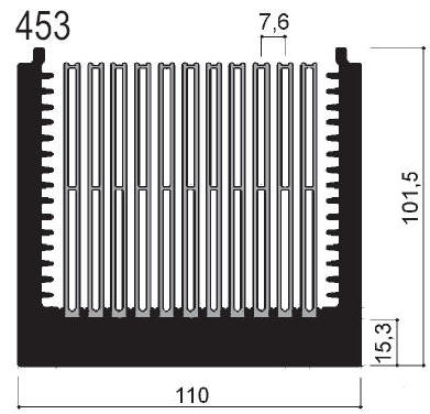 code art. FM453 : Dissipateurs thermiques en aluminium en barres