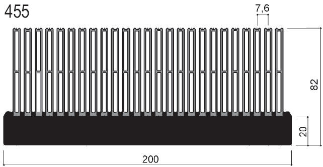 code art. FM455 : Dissipateurs thermiques en aluminium en barres