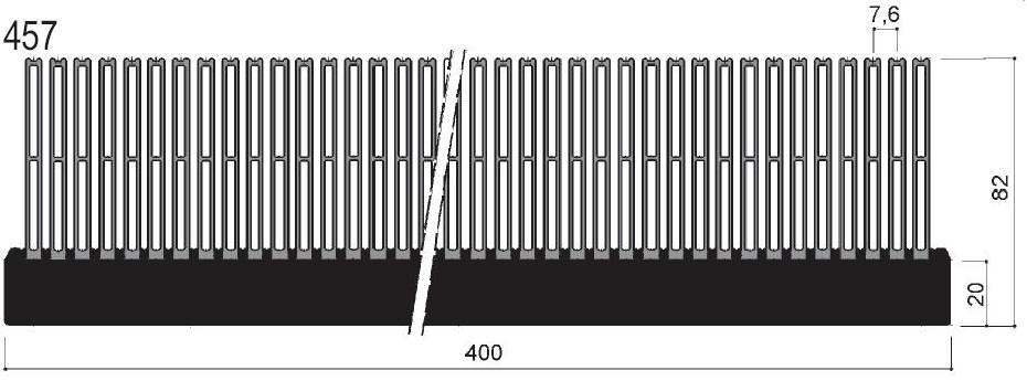 code art. FM457 : Dissipateurs thermiques en aluminium en barres