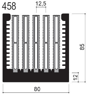 code art. FM458 : Dissipateurs thermiques en aluminium en barres