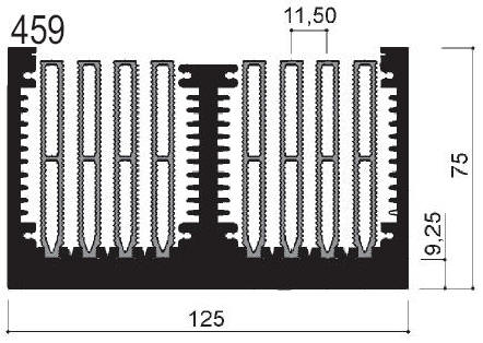 code art. FM459 : Dissipateurs thermiques en aluminium en barres