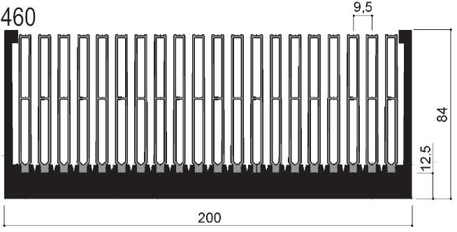 code art. FM460 : Dissipateurs thermiques en aluminium en barres