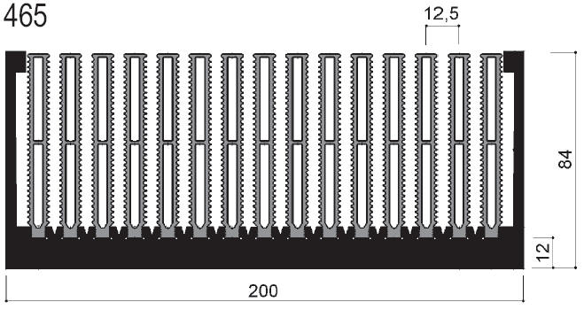 code art. FM465 : Dissipateurs thermiques en aluminium en barres