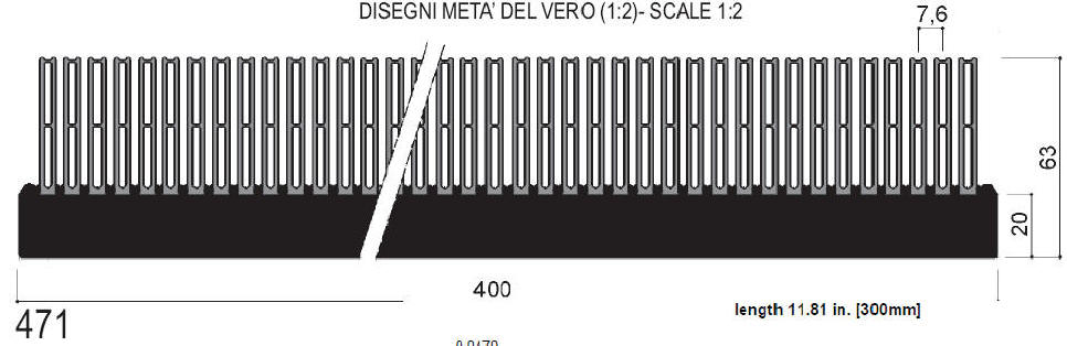 code art. FM471 : Dissipateurs thermiques en aluminium en barres 