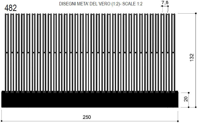 code art. FM482 : Dissipateurs thermiques en aluminium en barres