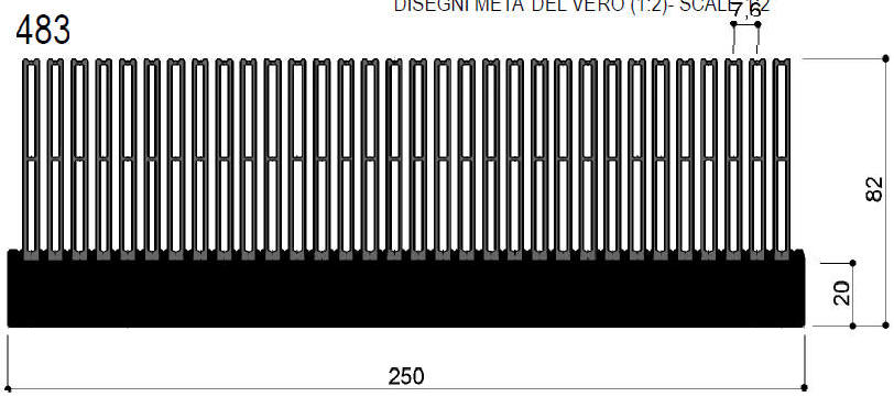 code art. FM483 : Dissipateurs thermiques en aluminium en barres