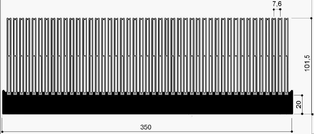 code art. FM485 : Dissipateurs thermiques en aluminium en barres