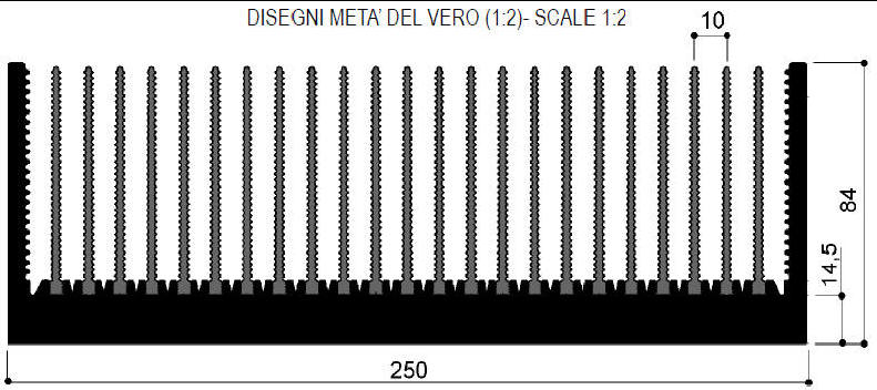 code art. FM492 : Dissipateurs thermiques en aluminium en barres