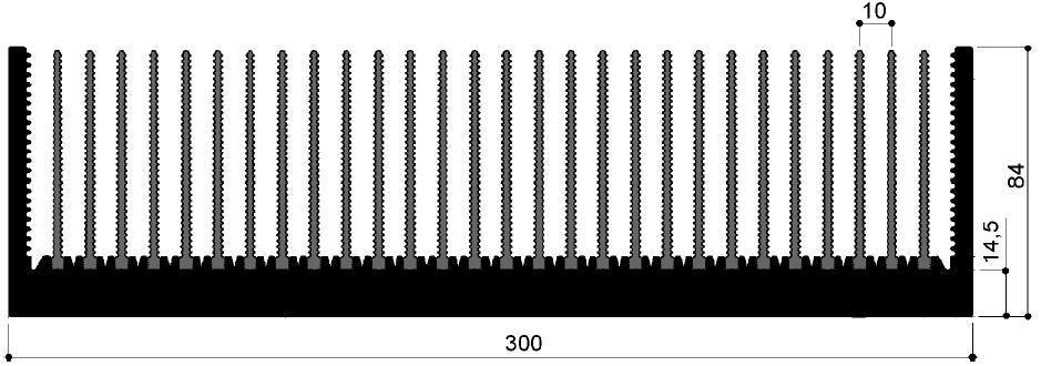 code art. FM493 : Dissipateurs thermiques en aluminium en barres