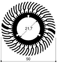 code art. FM503 : dissipateurs de chaleur en aluminium dans les barres