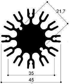 code art. FM531 : Dissipateurs thermiques en aluminium en barres