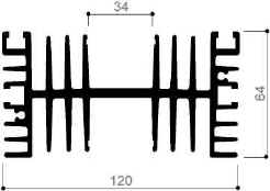 code art. FM613 : Dissipateurs thermiques en aluminium en barres