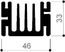 code art. FM618 : Dissipateurs thermiques en aluminium en barres