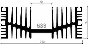 code art. FM633 : Dissipateurs thermiques en aluminium en barres