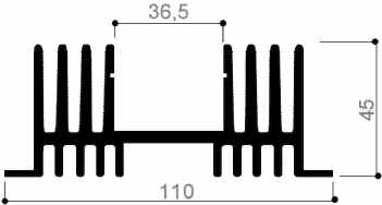 code art. FM637 : Dissipateurs thermiques en aluminium en barres