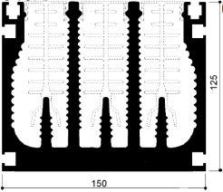 code art. FM640 : Dissipateurs thermiques en aluminium en barres